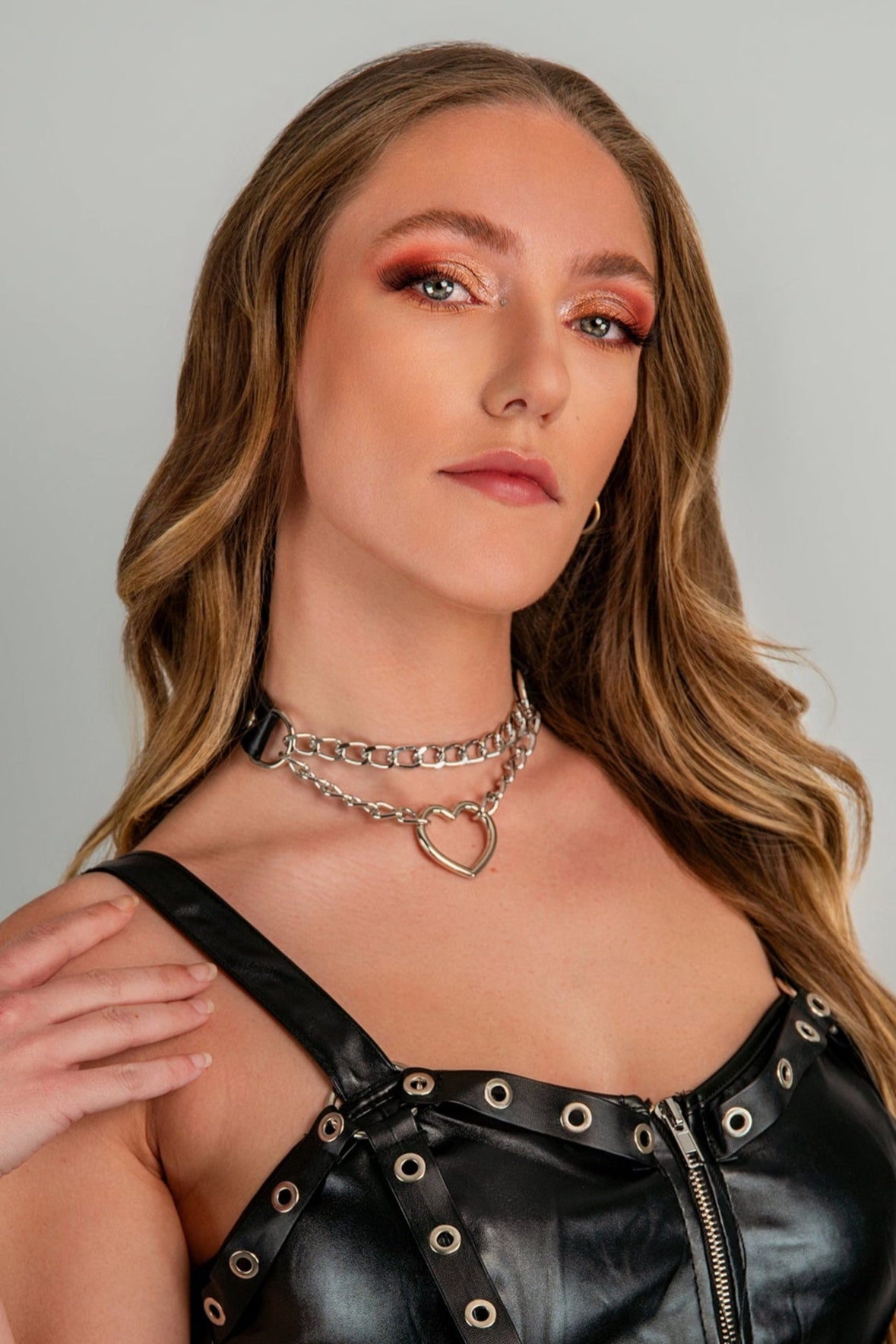 Choker chaîne cœur