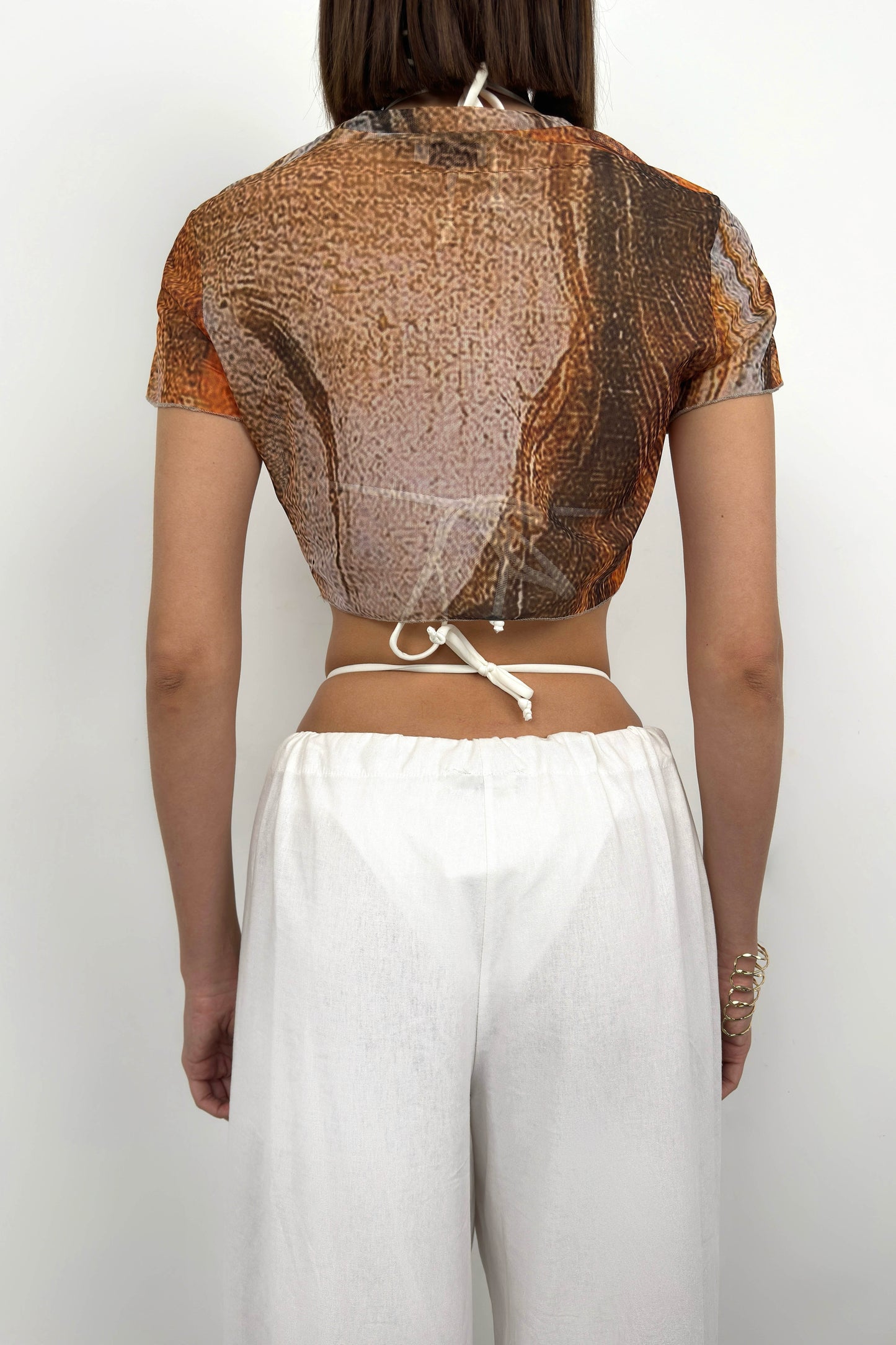 Crop Tulle Orange