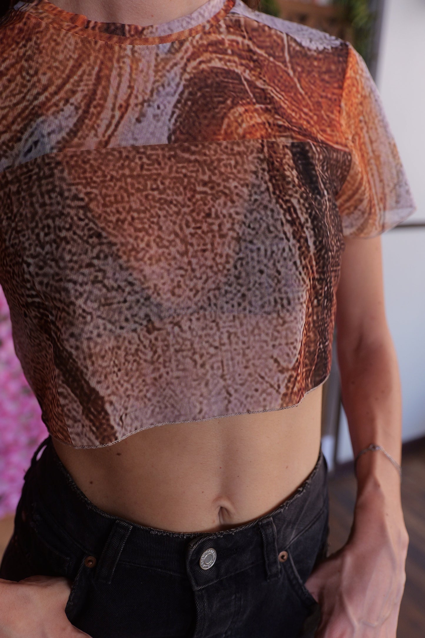 Crop Tulle Orange