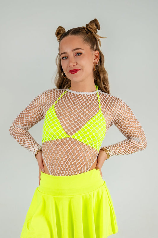 White Fishnet Body