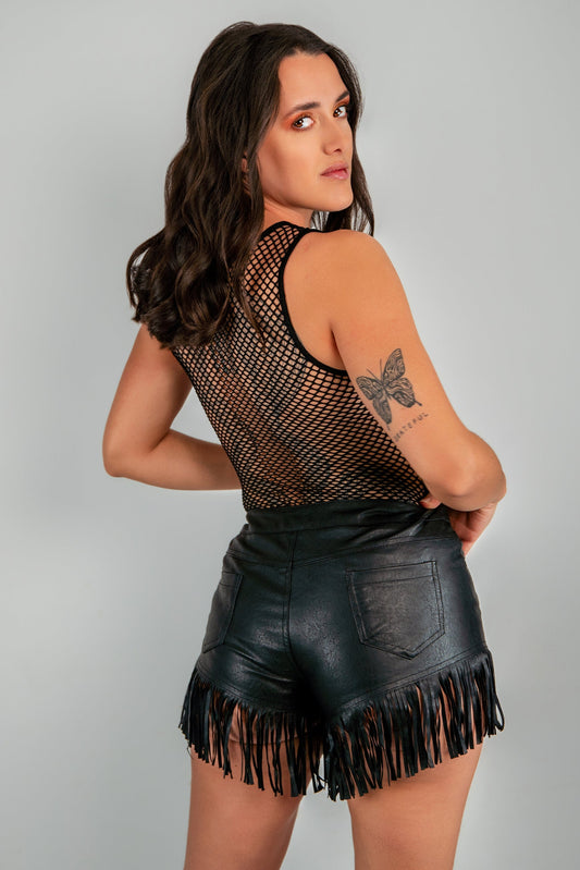 Shorts con flecos